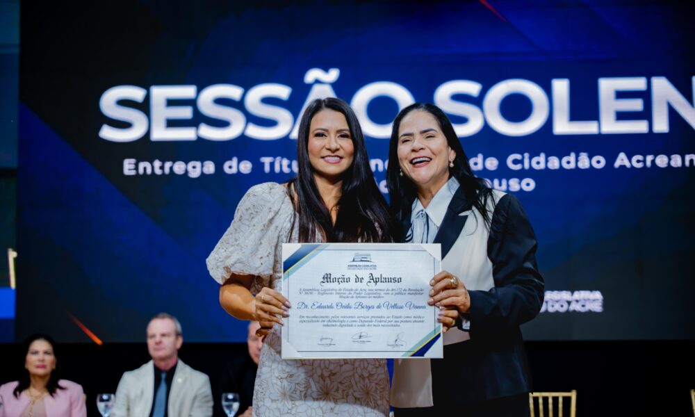 Aleac Reconhece Cardiologista Rejane Velloso com Moção de Aplauso por Contribuições à Saúde no Acre Imagem do artigo