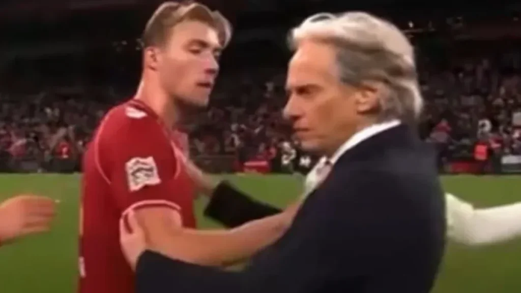 Conflito entre Rasmus Hojlund e Jorge Jesus marca vitória de Portugal sobre Dinamarca