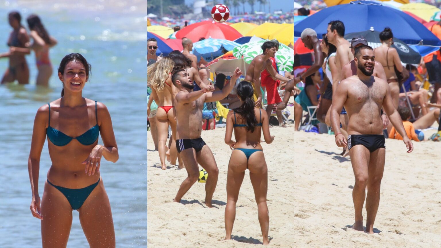 Alane Dias e Francisco Gil Curtem Dia de Praia na Zona Sul do Rio