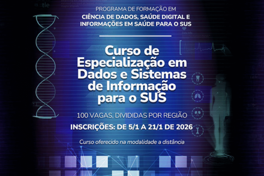 Fiocruz Abre Inscrições para Especialização em Dados e Sistemas de Informação em Saúde para 2026