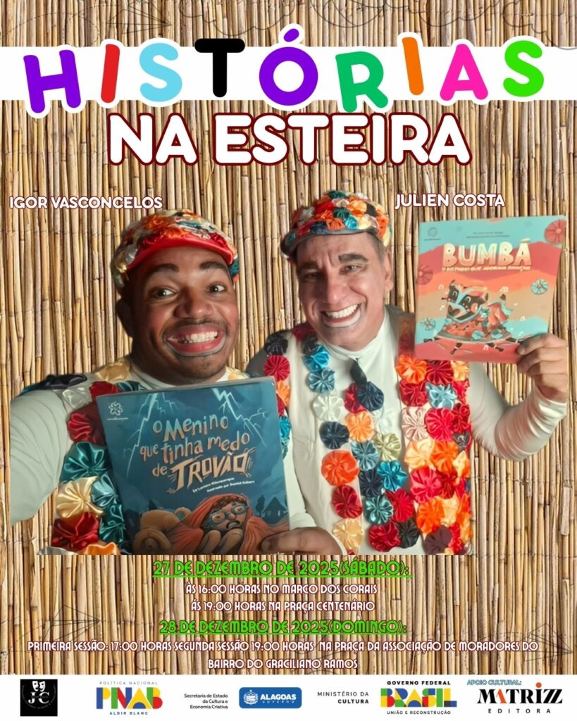 Histórias na Esteira: Contação de Histórias Grátis em Maceió Neste Fim de Semana Histórias na Esteira: Contação de Histórias Grátis em Maceió Neste Fim de Semana