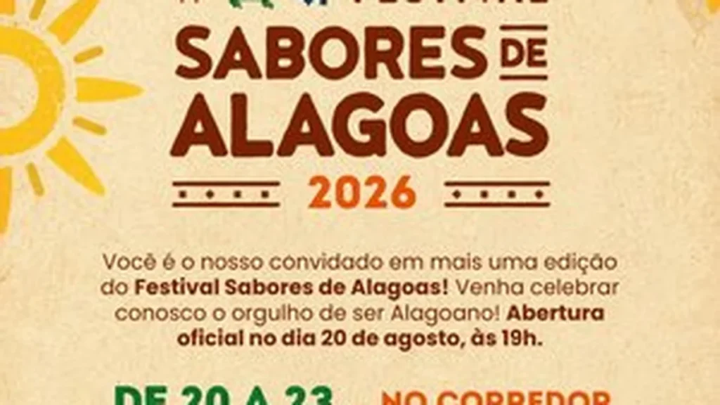 Sabores de Alagoas reúne gastronomia, cultura e empreendedorismo em festival gratuito