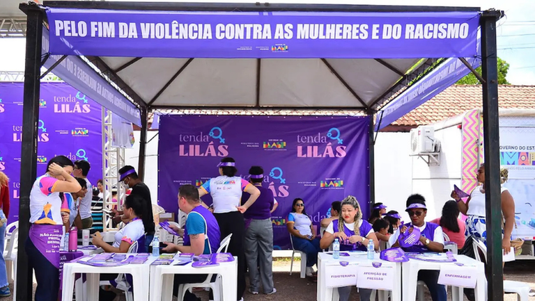 Governo do Brasil na Rua: Tenda Lilás promove direitos das mulheres em Macapá
