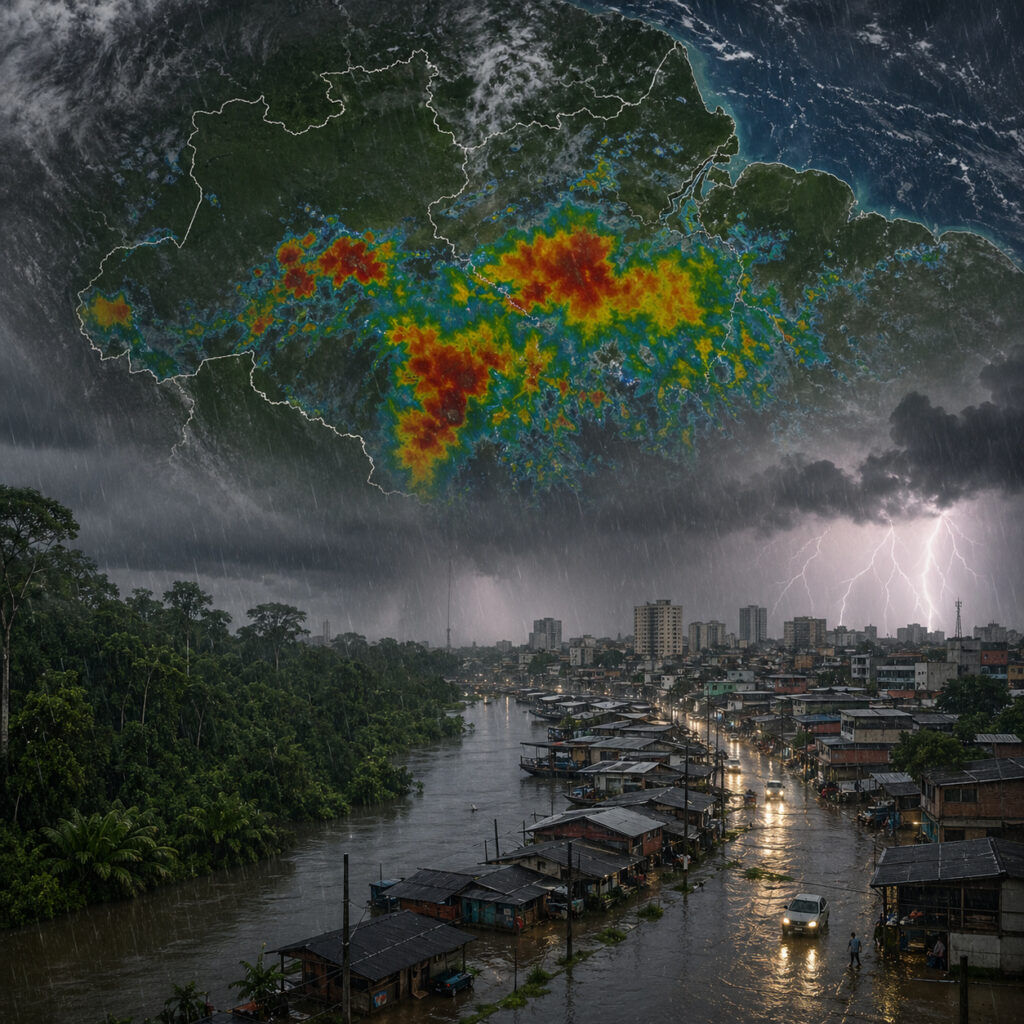 Amazônia em Alerta: Chuvas Intensas Podem Atingir 100 mm por Dia no Fim de Abril Amazônia em Alerta: Chuvas Intensas Podem Atingir 100 mm por Dia no Fim de Abril