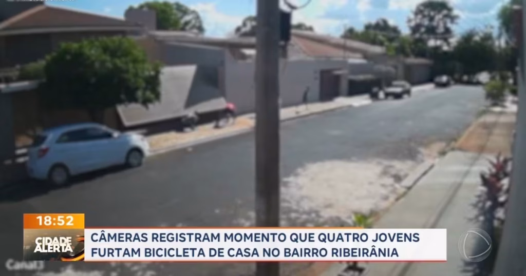 Adolescentes Furtam Bicicleta Próxima a Batalhão Policial em Ribeirão Preto (SP)