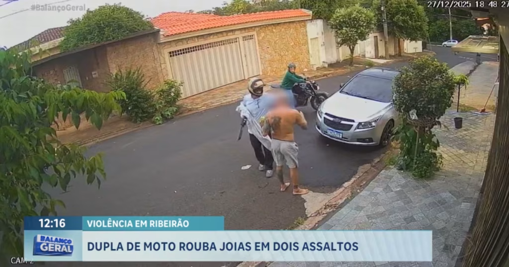 Dupla em Motocicleta é Investigada por Assaltos Violentos em Ribeirão Preto (SP)