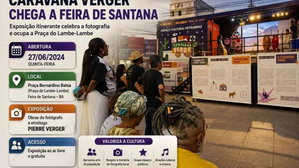 Caravana Verger destaca tradição fotográfica na Praça do Lambe-Lambe em Feira de Santana