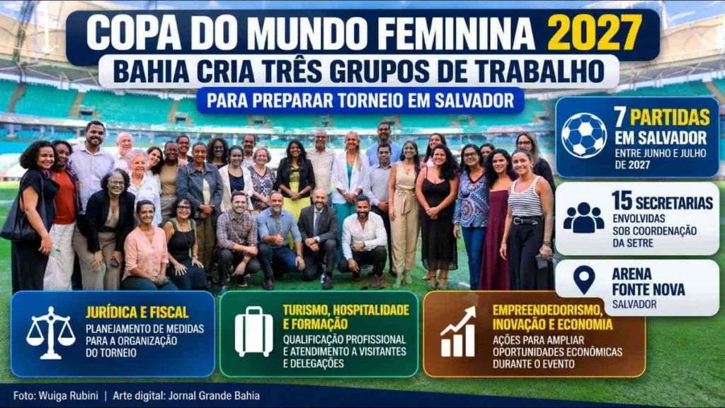 Copa do Mundo Feminina 2027: Bahia amplia preparação com três grupos de trabalho estratégicos