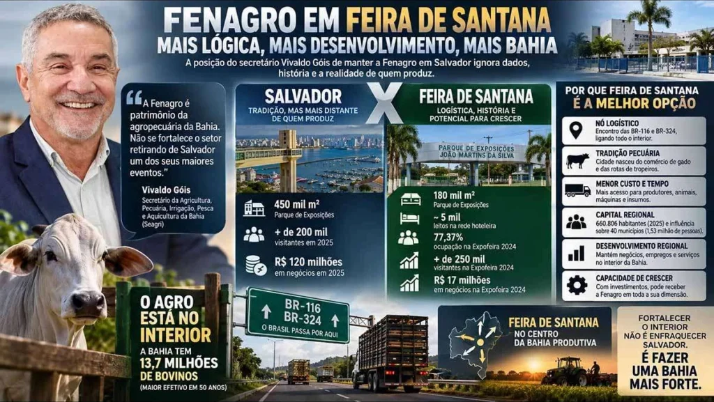 Por que Feira de Santana é o local ideal para a Fenagro: logística, tradição e impacto econômico