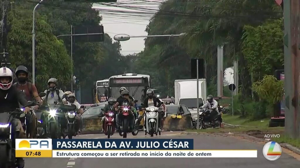 Desmonte da Passarela na Av. Júlio César em Belém: Transtornos e Desvios no Trânsito