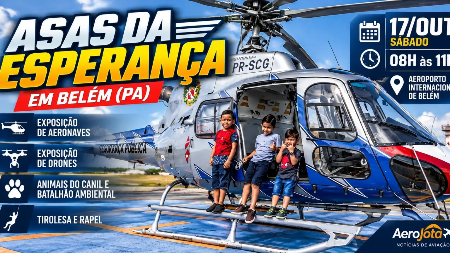 Asas da Esperança 2026: Exposição Gratuita de Aeronaves e Atrações em Belém
