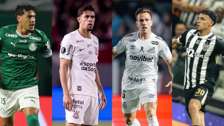 Palmeiras, Corinthians, Atlético-MG e Santos em disputa acirrada por vagas nas semifinais das copas