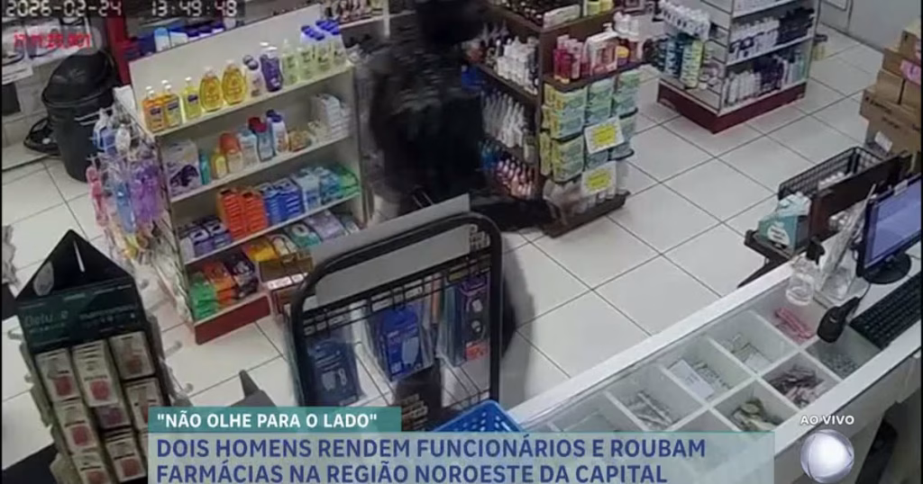 Assalto a Farmácia no Bairro Glória em Belo Horizonte: Momentos de Terror Registrados em Câmeras