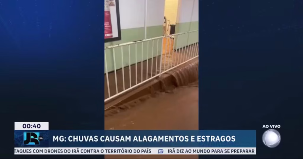 Chuvas em MG: Água Invade Posto de Saúde em Belo Horizonte