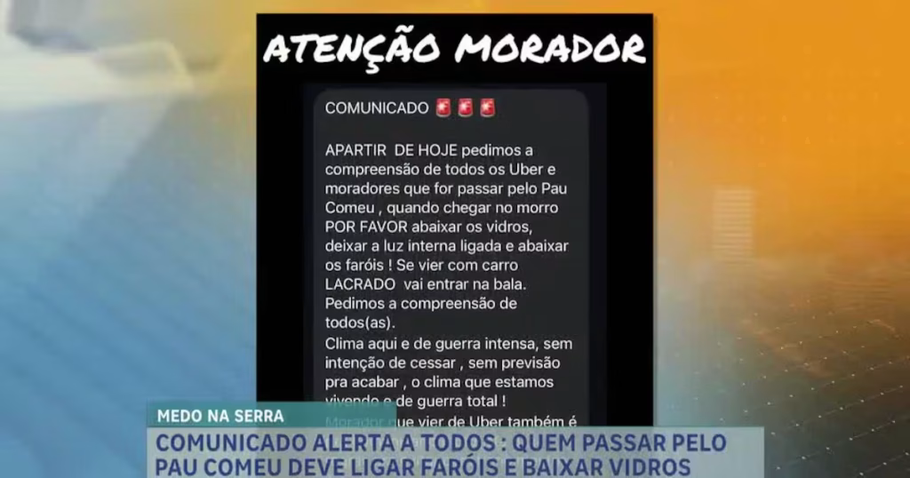 Comunicado Causa Alvoroço entre Moradores do Aglomerado da Serra em Belo Horizonte Comunicado Causa Alvoroço entre Moradores do Aglomerado da Serra em Belo Horizonte
