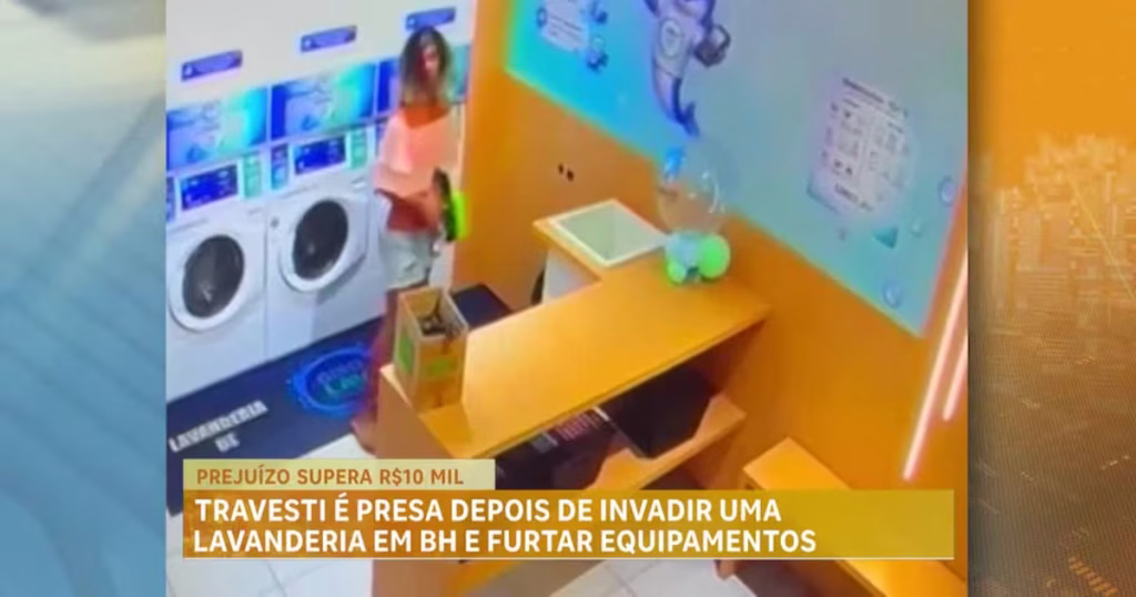 Lavanderia em Belo Horizonte é alvo de furto; suspeita é presa