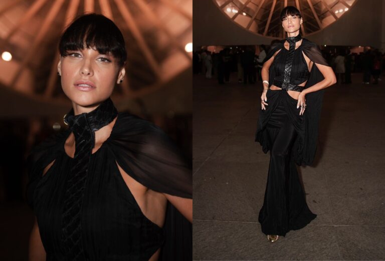 Débora Nascimento Brilha com Look Recortado na Grande Final do Rio Fashion Week Débora Nascimento Brilha com Look Recortado na Grande Final do Rio Fashion Week