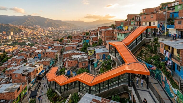 Transformação Urbana: Escadas Rolantes de Medellín Redefinem Acessibilidade e Comunidade Transformação Urbana: Escadas Rolantes de Medellín Redefinem Acessibilidade e Comunidade