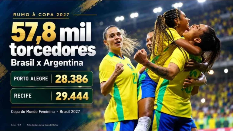 Seleção Brasileira Feminina atrai 57,8 mil torcedores em amistosos preparatórios para a Copa do Mund