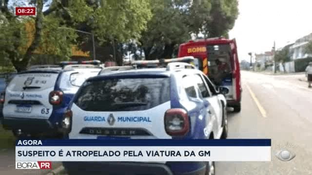 Suspeito de Furto de Ar-Condicionado é Atropelado por Viatura da Guarda Municipal em Curitiba Suspeito de Furto de Ar-Condicionado é Atropelado por Viatura da Guarda Municipal em Curitiba
