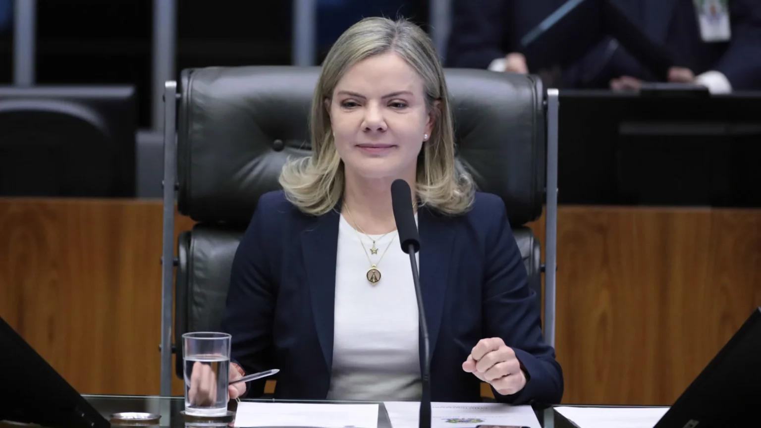 Gleisi Hoffmann desafia voto familiar em ato do MST no Paraná