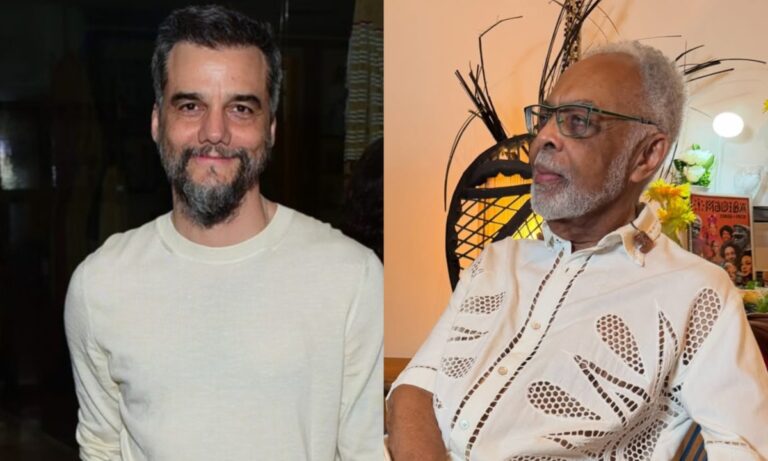 Gilberto Gil e Wagner Moura são clicados em momento especial em Salvador