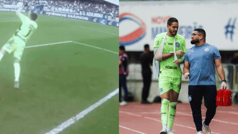 Goleiro do Bahia Sofre Lesão Impressionante em Lance no Campeonato Brasileiro