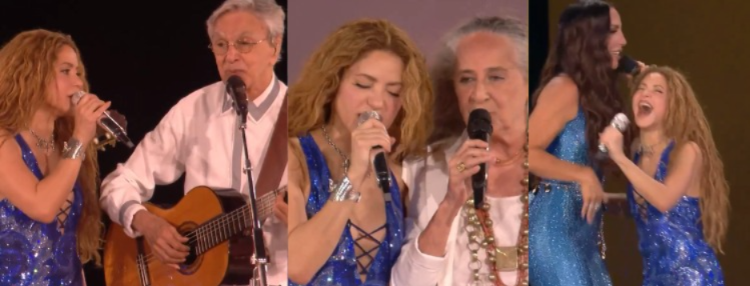 Bahia Brilha no Show de Shakira com Caetano, Ivete e Bethânia Bahia Brilha no Show de Shakira com Caetano, Ivete e Bethânia