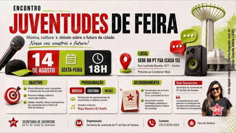 Encontro Juventudes de Feira de Santana promove diálogo cultural e debate sobre o futuro da cidade