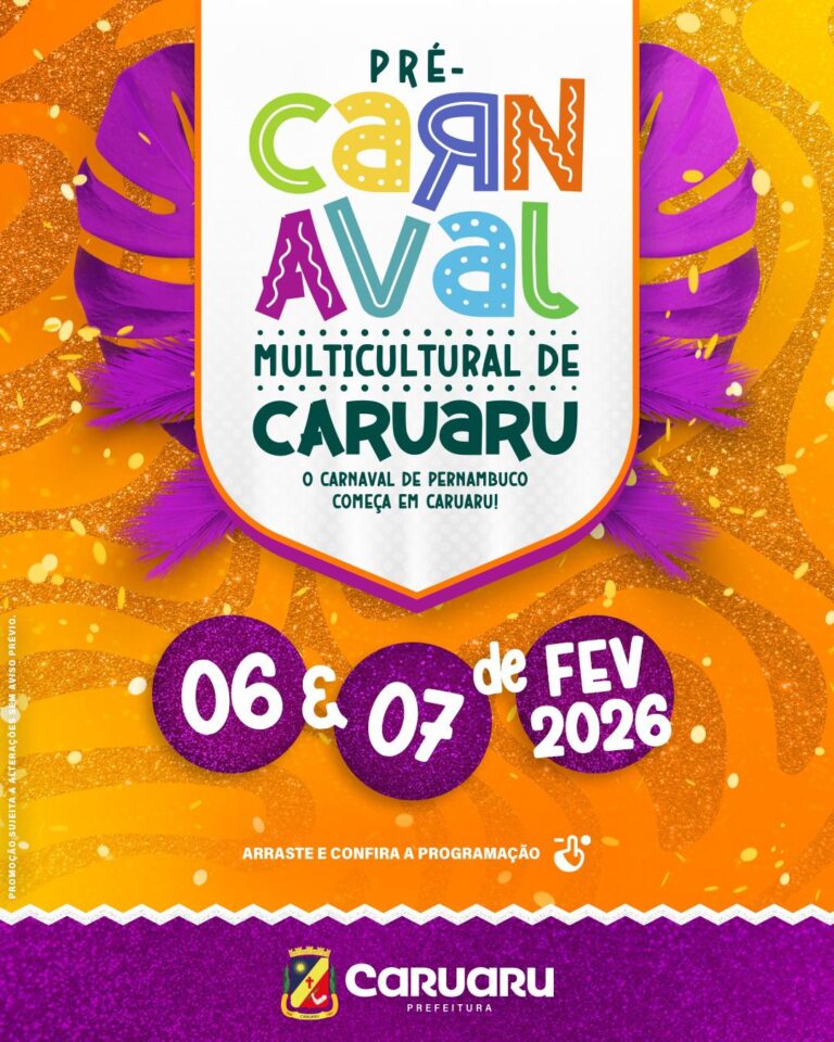 Pré-Carnaval Multicultural 2026 em Caruaru: Confira a Programação Completa Pré-Carnaval Multicultural 2026 em Caruaru: Confira a Programação Completa