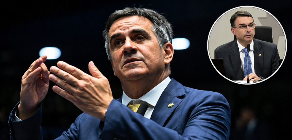 Flávio Bolsonaro tenta desvincular-se de Ciro Nogueira após operação da PF