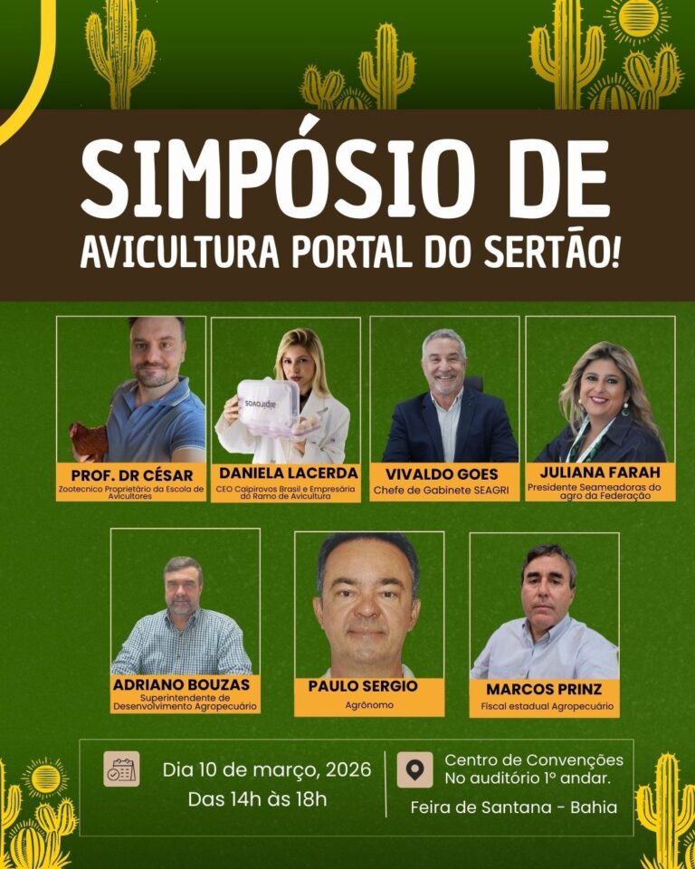 Feira de Santana: Polo de Ovos e Simpósio sobre Aves Livres Feira de Santana: Polo de Ovos e Simpósio sobre Aves Livres