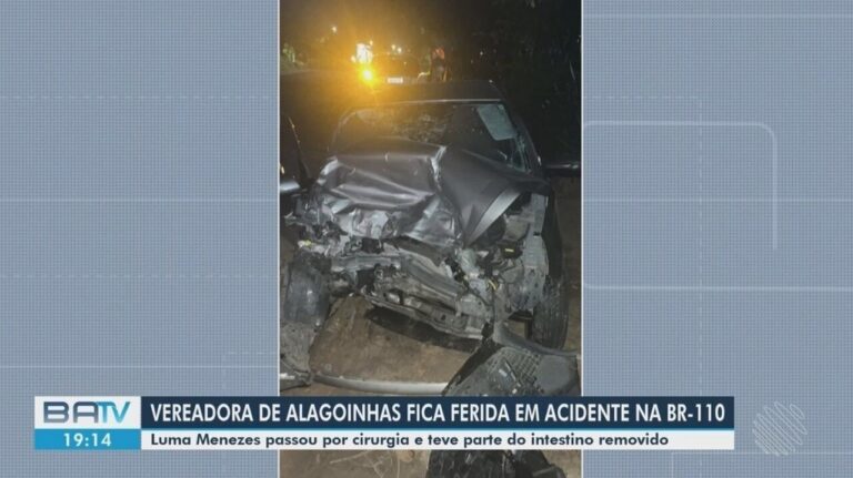 Vereadora de Alagoinhas Passa por Cirurgia Após Acidente na BA-110 Vereadora de Alagoinhas Passa por Cirurgia Após Acidente na BA-110