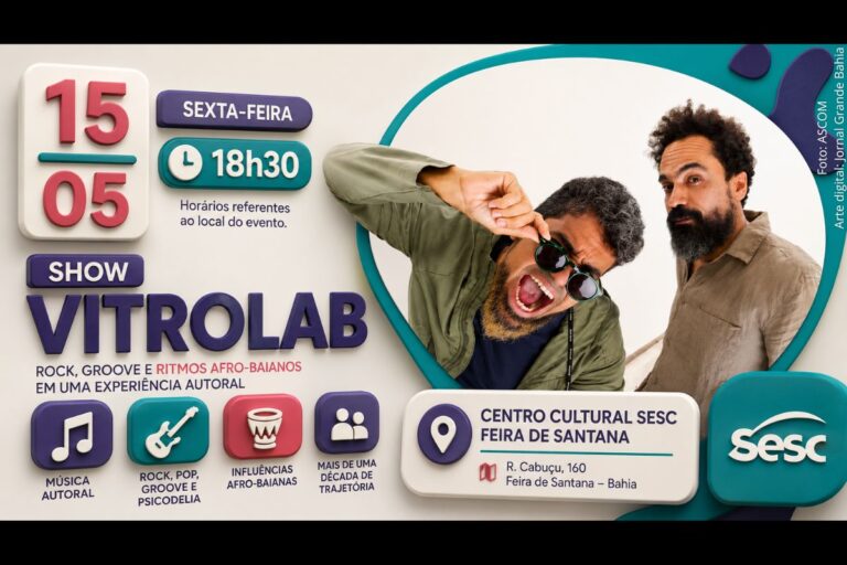 Show da Banda ViTRoLaB em Feira de Santana Promete Celebrar a Música Autoral Brasileira