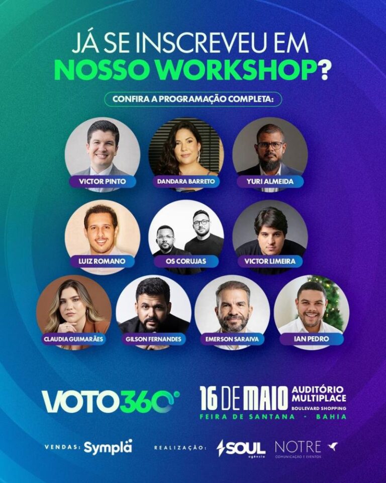Voto 360°: Especialistas Discutem Comunicação Política em Feira de Santana Voto 360°: Especialistas Discutem Comunicação Política em Feira de Santana