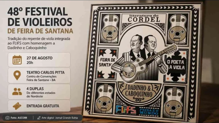 48º Festival de Violeiros de Feira de Santana reúne duplas nordestinas em competição de repente