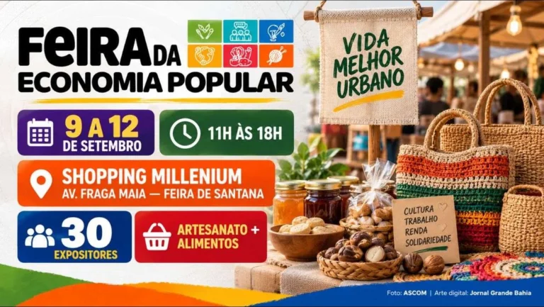 Feira da Economia Popular em Feira de Santana destaca 30 expositores locais