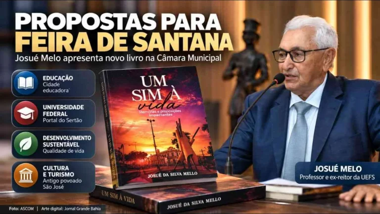 Josué Melo apresenta livro com propostas para educação e desenvolvimento sustentável em Feira de San