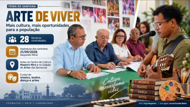 Projeto Arte de Viver abre 28 vagas para cursos gratuitos de cultura em Feira de Santana