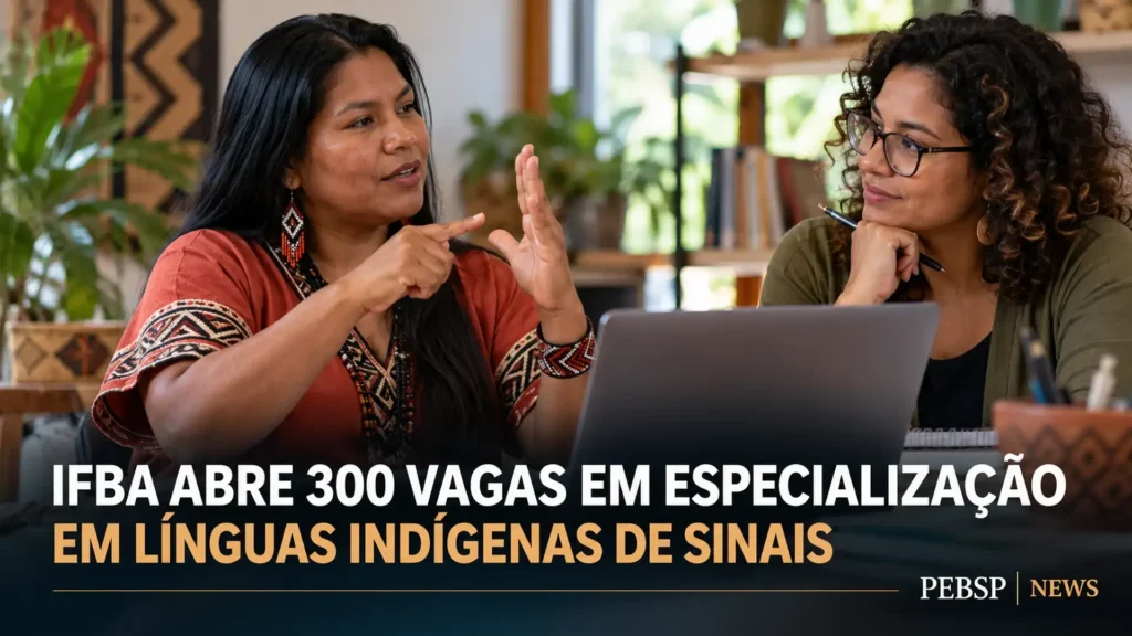 Instituto Federal oferece 300 vagas gratuitas em especialização EaD de Línguas Indígenas de Sinais
