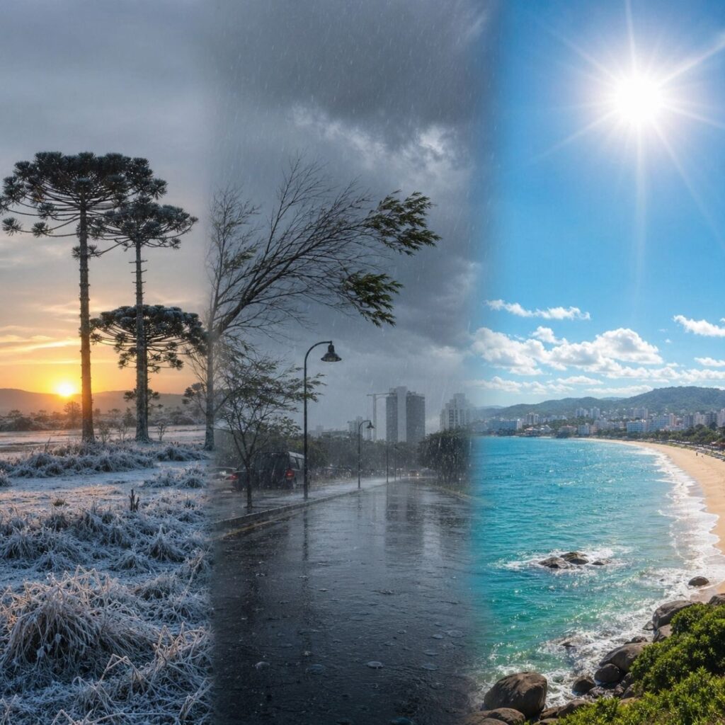 Santa Catarina: Do Frio à Chuva e Calor de até 30°C no Feriado do Dia do Trabalhador Santa Catarina: Do Frio à Chuva e Calor de até 30°C no Feriado do Dia do Trabalhador