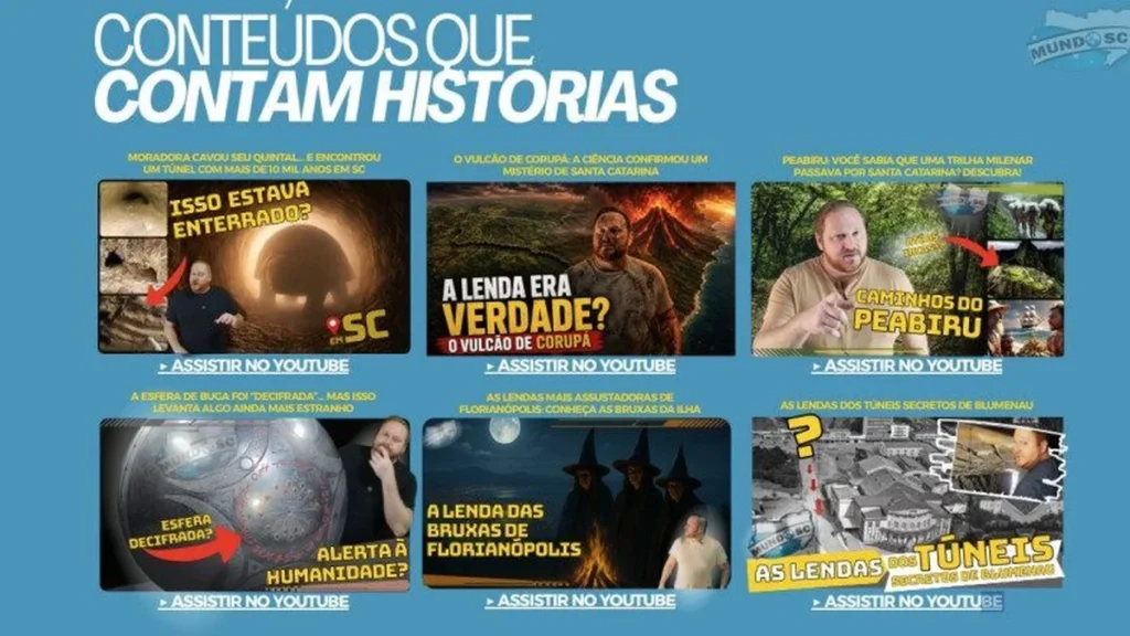 Mundo SC: O Canal que Revela as Histórias e Lendas de Santa Catarina no YouTube
