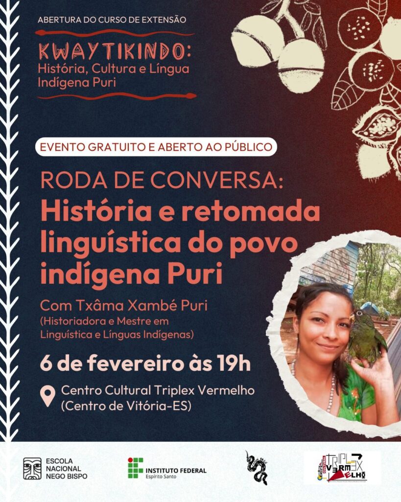 Evento Destaca História e Cultura da Língua Indígena Puri em Vitória Evento Destaca História e Cultura da Língua Indígena Puri em Vitória