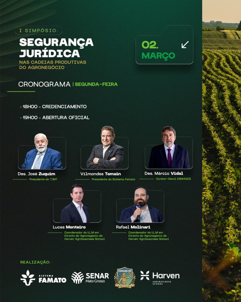 Simpósio em Mato Grosso Discute Segurança Jurídica no Agronegócio