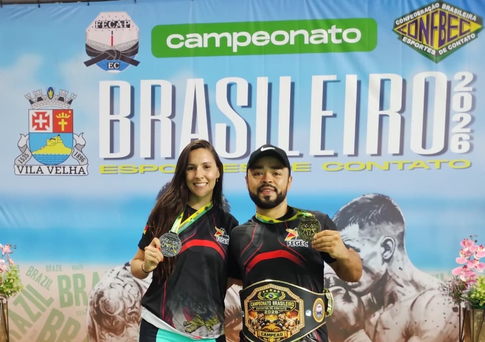 Casal de Alegrete Brilha e Conquista Títulos no Campeonato Brasileiro de Esportes de Contato Casal de Alegrete Brilha e Conquista Títulos no Campeonato Brasileiro de Esportes de Contato