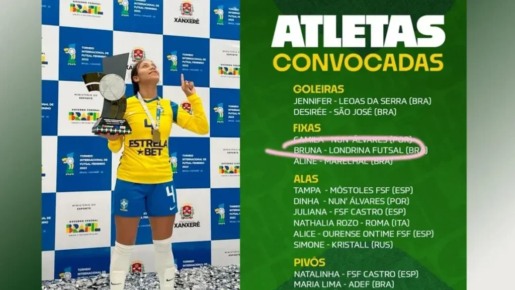 Bruna Carolina do Londrina Futsal é convocada para amistosos da Seleção Brasileira Feminina Bruna Carolina do Londrina Futsal é convocada para amistosos da Seleção Brasileira Feminina