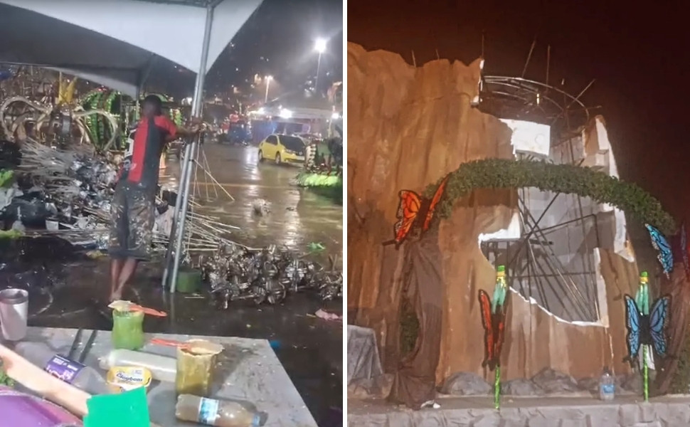 Chuva Danifica Alegorias da Imperatriz do Forte e Andaraí em Vitória Chuva Danifica Alegorias da Imperatriz do Forte e Andaraí em Vitória