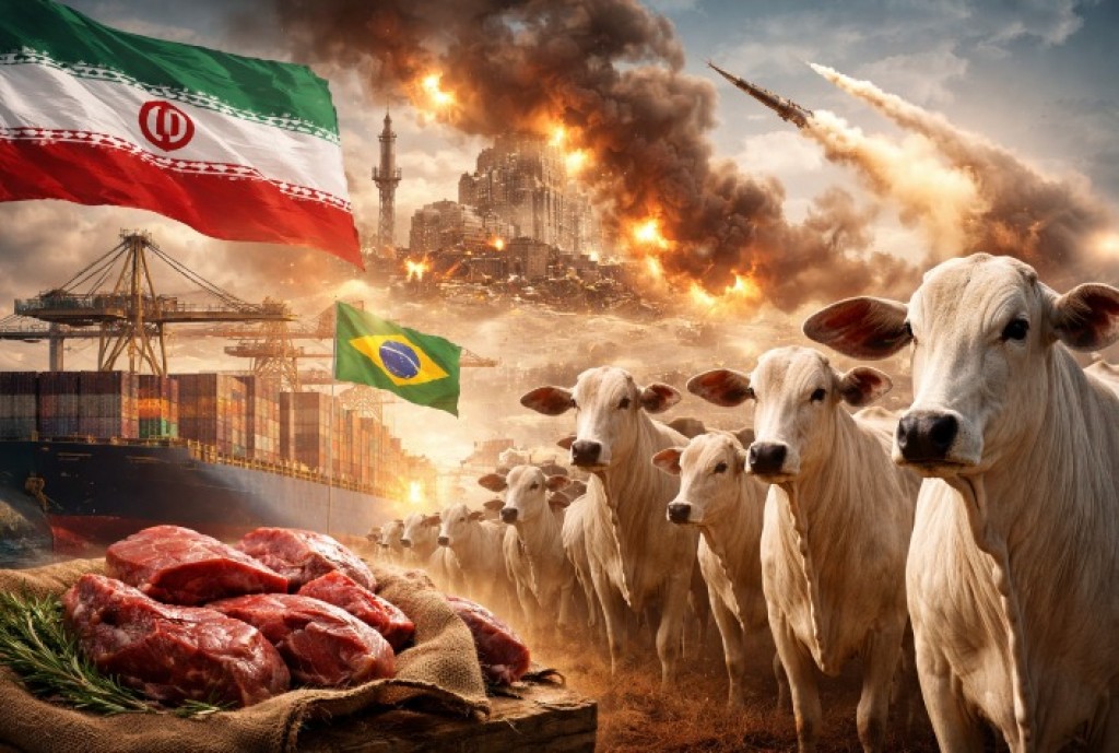Impacto da Guerra no Irã: Exportações de Carne Bovina em Alerta no Agronegócio Brasileiro Impacto da Guerra no Irã: Exportações de Carne Bovina em Alerta no Agronegócio Brasileiro