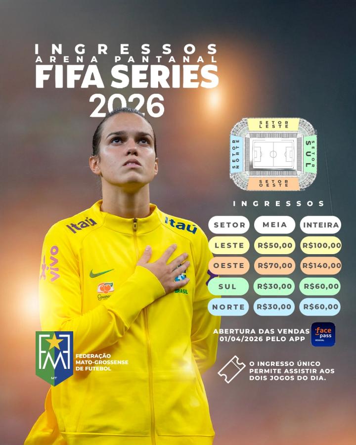 Ingressos para Jogos da Seleção em Cuiabá: Venda Inicia Quarta-Feira Ingressos para Jogos da Seleção em Cuiabá: Venda Inicia Quarta-Feira