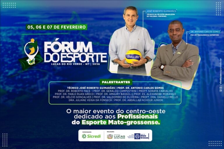 1º Fórum de Esporte em Lucas do Rio Verde: Inscrições Abertas e Gratuitas 1º Fórum de Esporte em Lucas do Rio Verde: Inscrições Abertas e Gratuitas